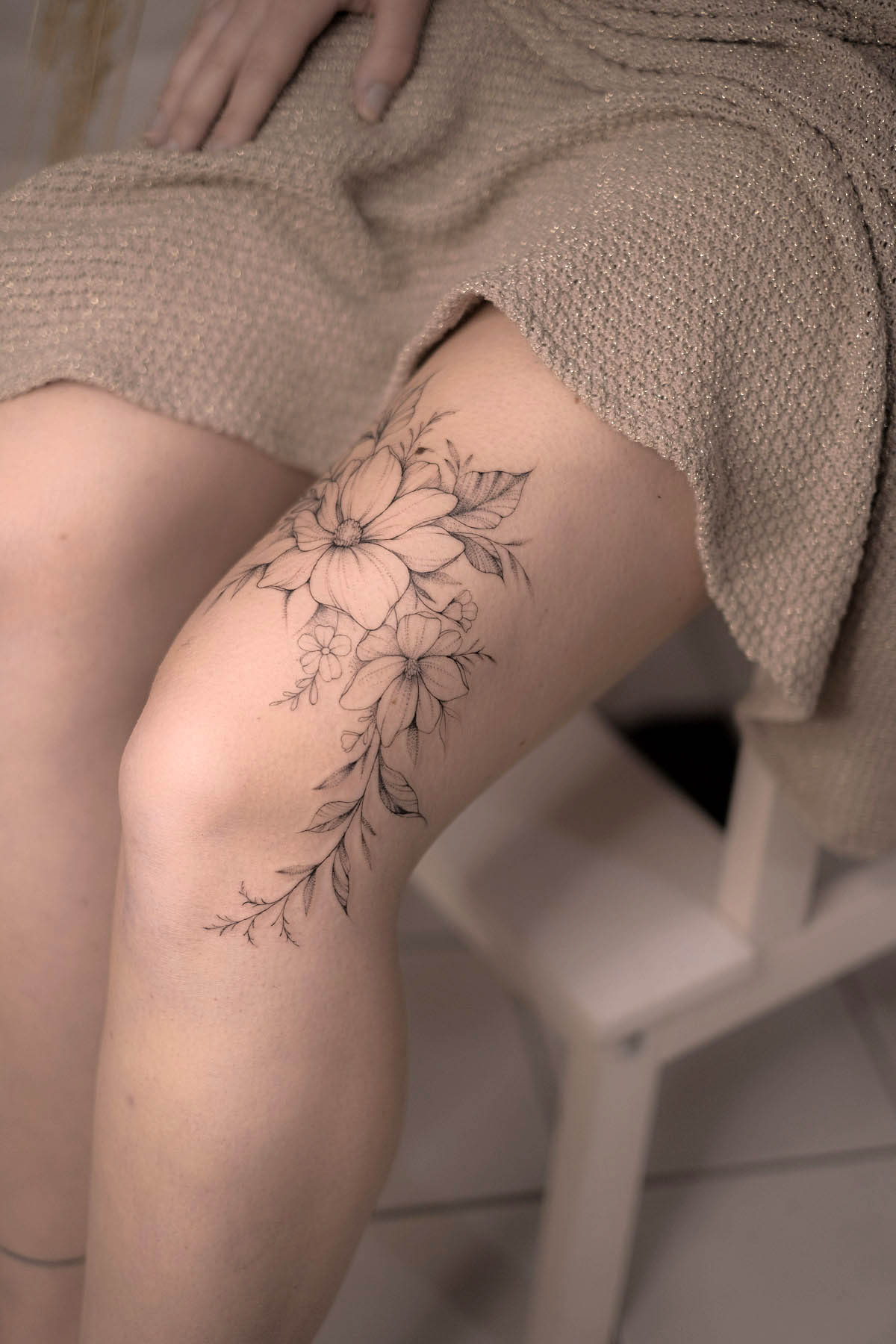 Artistically Patterned Tights Look like Real Leg Sleeve Tattoos